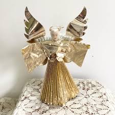 Vintage German Wax Angel Doll Tree Topper /vintage Wax Angel ...