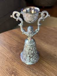 Vintage Nuremberg Germany Style Marriage Cup Silver Plated Bride Pink Jewel - Etsy