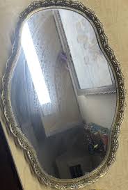 Vintage Victorian MCM Style Free Form Mirrored Vanity Tray ...