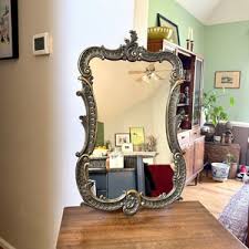 Antique Art Nouveau Mirror | Brevetto Brass Mirror | Large ...