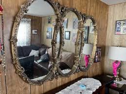 Mid-Century Regency Rococo-Style Gold Syroco Three-Ring ...