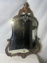 vintage 1960s NURRE MAESTRO Etched Glass Wall Mirror ...