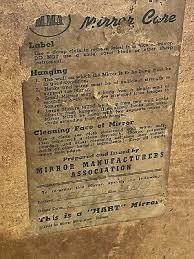 Large mid century modern aluminum frame designer mirror by ...