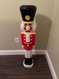 Vintage Christmas 40" Union Blow Mold Red Nutcracker Soldier ...