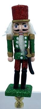 CHRISTMAS NUTCRACKERS GLITTER Kurt Adler Lamp Shade Finials ...