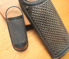 2 Metal Graters Punched Tin Half Round Unique Hole Handle ...