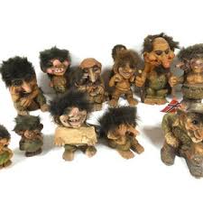 Scandinavian Troll Nyform Style Little Latex Wood Effect Troll With Hair Collectible Vintage Troll Ugly Troll Norway Mythological Creature - Etsy