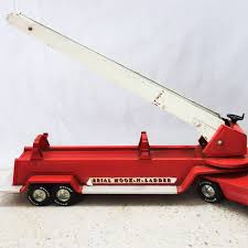 Vintage Nylint Toy Fire Truck, Retro 32 Inch Pressed Metal ...