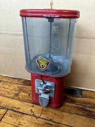 Vintage Oak Acorn Gumball Candy Machine 5 Cent Tested Works ...