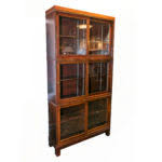 Vintage 3 Tier Bookcase with Sliding Glass Doors | Grandview Mercantile