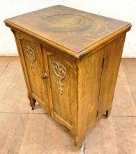 Sold at Auction: Vintage Tiger Oak Wood Sewing Machine Cabinet