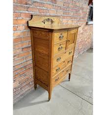 Sold at Auction: Restored Antique Oak High Boy Dresser