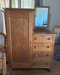 Vintage Chifferobe Wardrobe with Mirror and | Proxibid