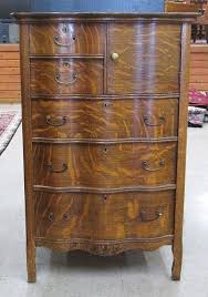 Lot - TALL OAK CHIFFONIER, American, c. 1900, the serpen