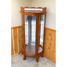 Bow Front Lighted Curio Display Cabinet | Harritt Group, Inc