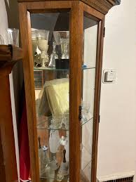 Antique corner display cabinet