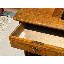 Office Desk in Oak and Veneered, 1890 | Chairish