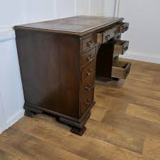 Large Victorian Walnut Knee Hole Desk | Chairish
