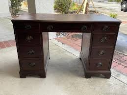 Sold at Auction: ANTIQUE EDWARDIAN STYLE WOOD DESK 42"