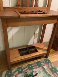 Sold at Auction: Antique Oak Hall Tree with Stick Stand