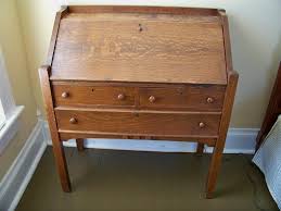 Lot - Antique Mission Style Oak Desk