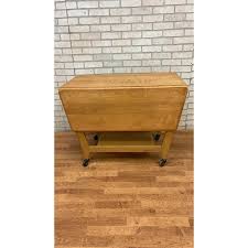 Mid Century Modern Heywood Wakefield Drop Leaf Serving ...