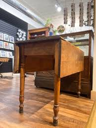 Vintage Drop Leaf Wooden Table Four Seater Table Dining Room ...