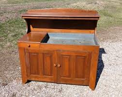 Antique High Back Dry Sink Poplar Wood With Zinc Lined Well 1860s Era - Etsy