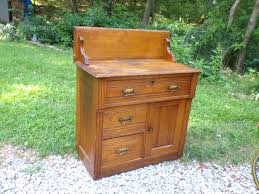 Antique Oak Chest Commode Washstand Dry Sink Country Farmhouse Cabinet Dresser | Chairish