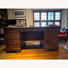 Antique Oak Desk - AptDeco