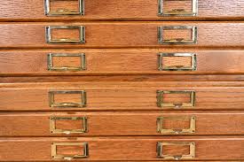 Antique Arts & Crafts Oak 15-Drawer Architect's Blueprint Flat File Cabinet, Circa 1900 | Chairish