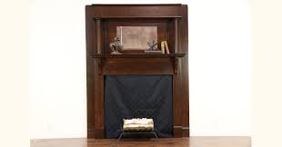 Oak Antique Architectural Salvage Fireplace Mantel & Mirror ...