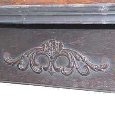 Antique Quarter Sawn Oak Fireplace Mantel with Beveled Mirror, c. 1905