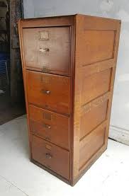 Classic Quartered Oak Four-Drawer File Cabinet, Finished Sides and Back at 1stDibs