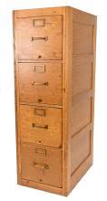 Sold at Auction: Antique Globe Wernicke Co. Oak Upright File Cabinet