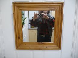 Vintage Retro Wall Mirror Wall Square Wooden Mirror for Wall ...