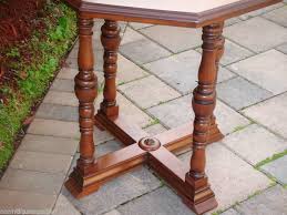 Octagonal Shaped Top Side Table Center Table | Chairish