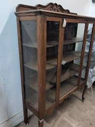 Vintage Queen Anne display cabinet 49" x 16" x 67" tall - Lil Dusty Online Auctions - All Estate Services, LLC