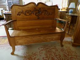 Antique Oak Bench #2 Refinished 53" Long Ornate Carvings ...