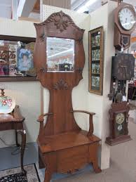 Quarter Sawn Oak Hall Tree with Storage - Valley 65 Antiques