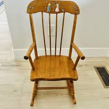 Vintage Oak Hill Childs/ Toddler Rocker Colonial Style | eBay