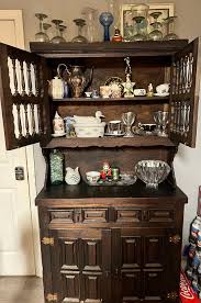 Early Oak Antique Bakery Hutch