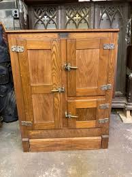 Antique Oak Ice Box - The Sanitary Refrigerator | eBay