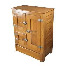 Antique American Oak Farmhouse Kitchen Pantry Ice Box Refrigerator Bar Cabinet | Chairish