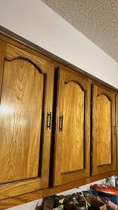 What color for tiered tray to match light brown cabinets and ...