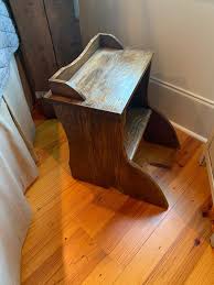 VINTAGE Bed Steps Solid Oak Wooden, Side Table, Step Stool ...