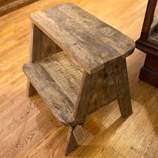 Reclaimed Wood Step Stool/Side Table - Ocean Springs Mercantile