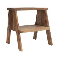 Reclaimed Wood Step Stool Shelf | Antique Farmhouse