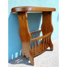 Oval Solid Wood Magazine Record Rack End/side Table Ercol Style Storage 24" Tall - Etsy