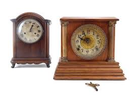 Lot - Three 20th C. mantle clocks: New Haven Clock Co ...